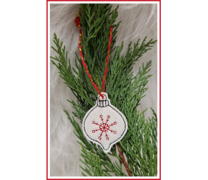 ADVENTSKALENDER 6. Dezember - 16 Anhänger Weihnachtskugeln Doodle